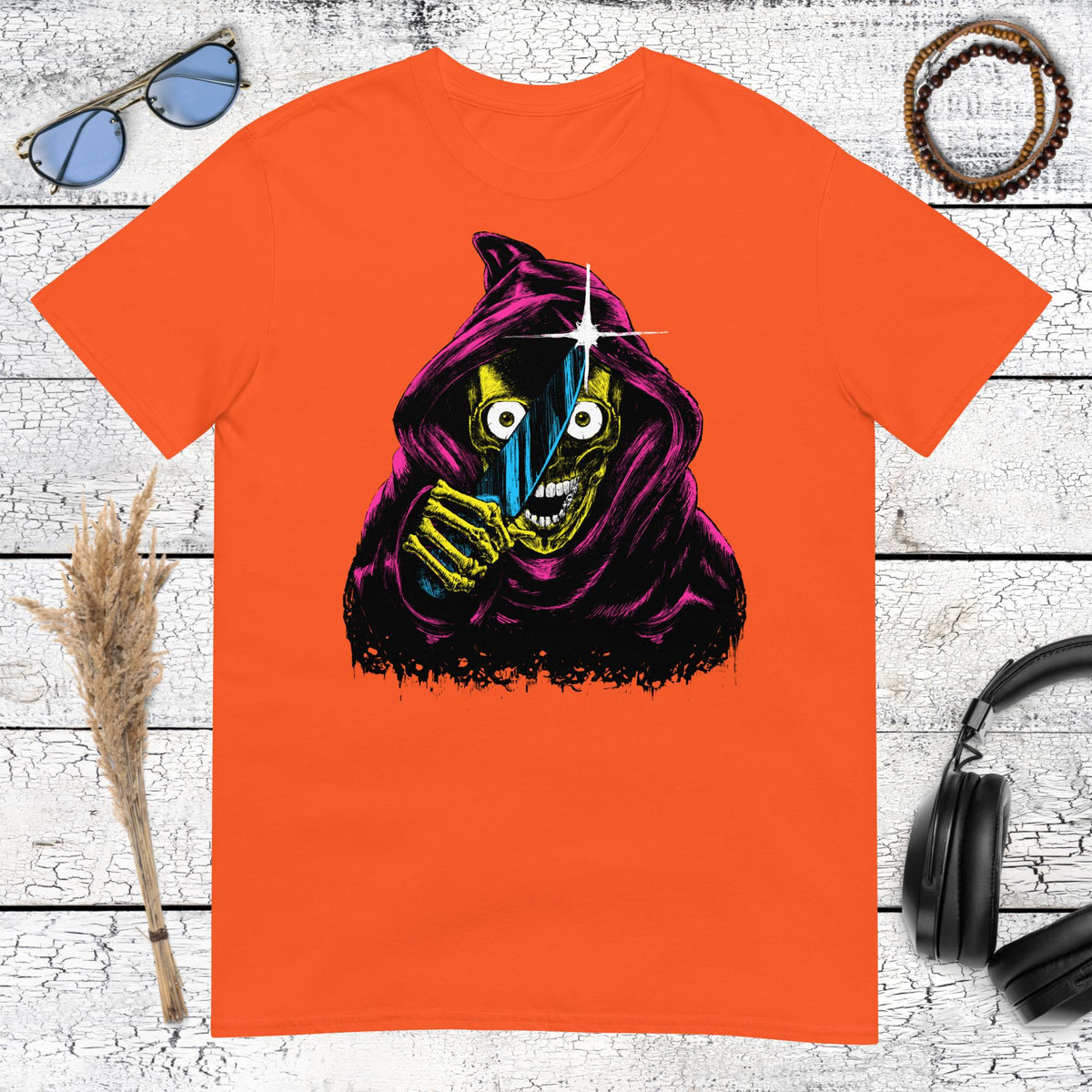 Neon Reaper T-Shirt – orange, front view