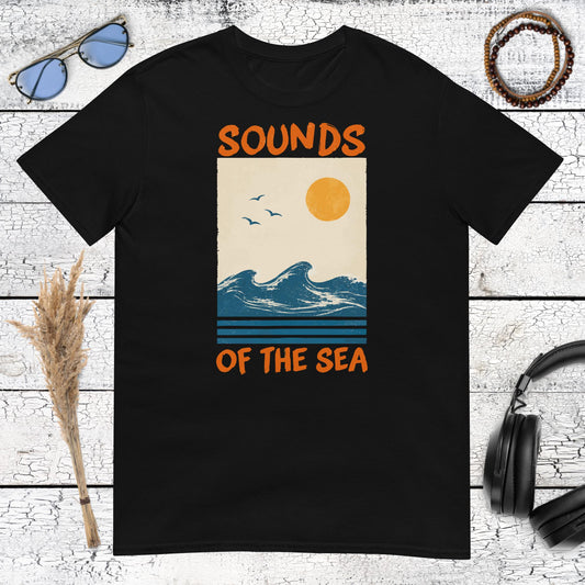 Sounds of the Sea T-Shirt – black, front view
