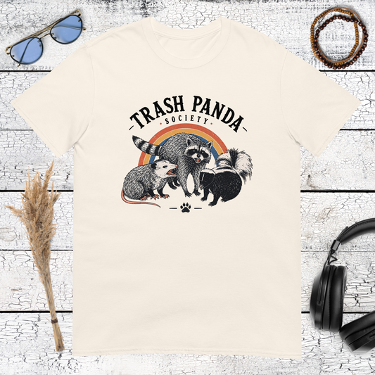Trash Panda Society T-Shirt – natural, front view