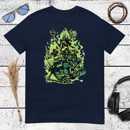 Undead Army Skeleton Horror T-Shirt – navy, front view