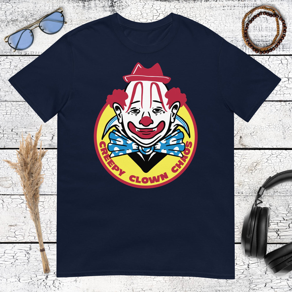 Creepy Clown Club T-Shirt – navy, front view